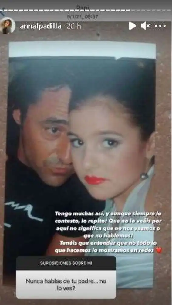 Anna Ferrer junto a su padre Anna Ferrer junto a su padre