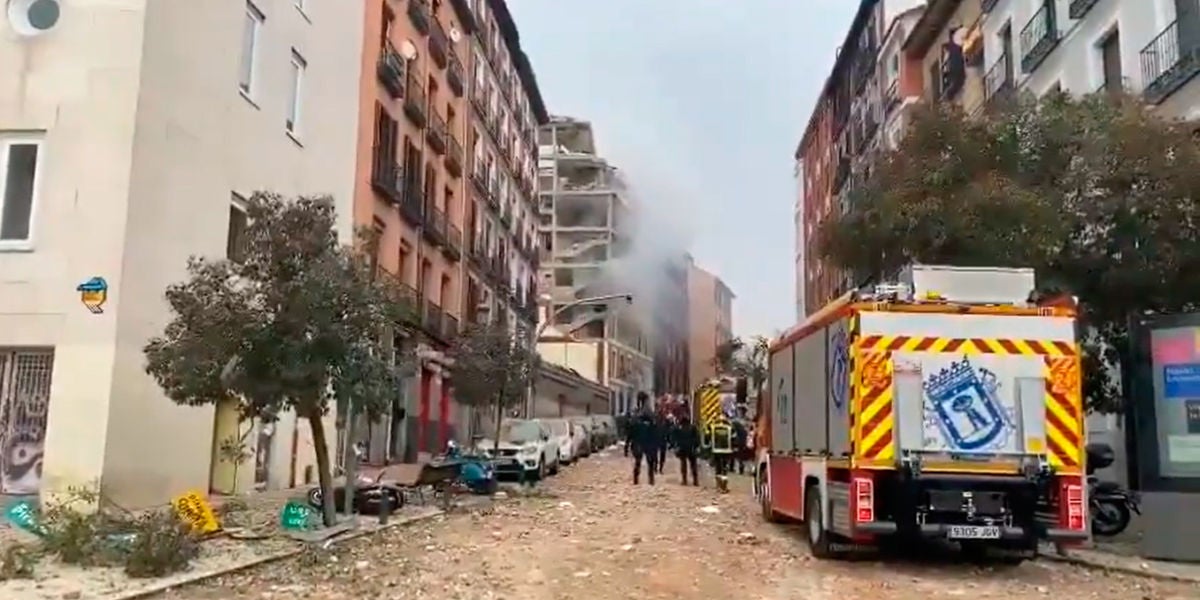 Fuerte explosión en la calle Toledo de Madrid
