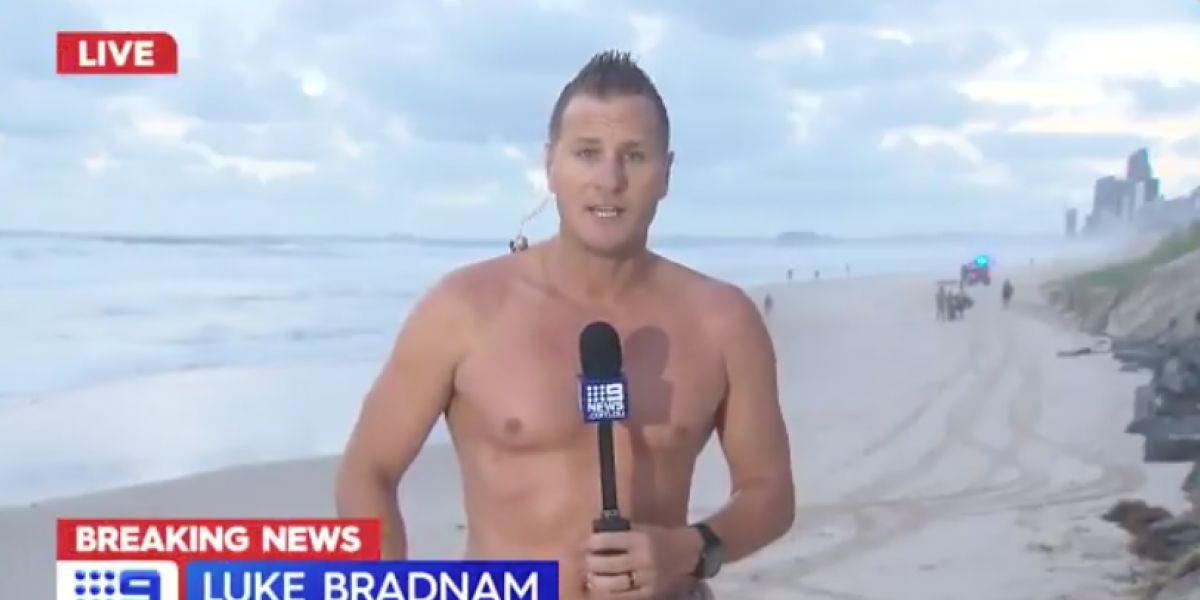 El meteorólogo Luke Bradnam explicando lo sucedido