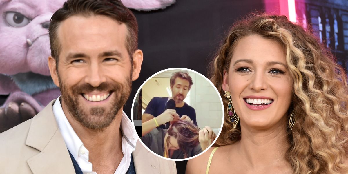 Ryan Reynolds le tiñe el pelo a Blake Lively