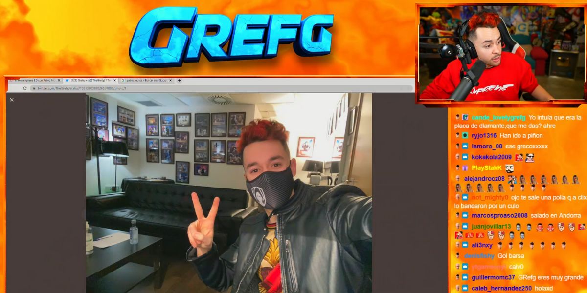 TheGrefg en el camerino de El Hormiguero