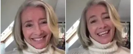 Emma Thompson, en los Goya 2021. Emma Thompson, en los Goya 2021.
