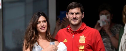 Sara Carbonero e Iker Casillas, en la presentación de su hijo Lucas.