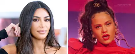 Kim kardashian y Rosalía Kim kardashian y Rosalía