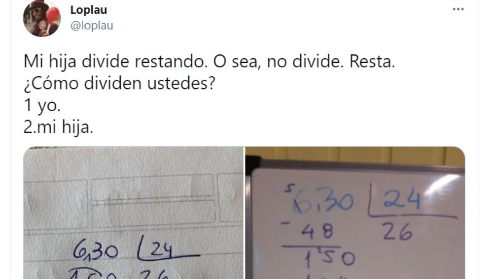 "Mi hija divide restando": la operación de matemáticas viral que hará que te estalle la cabeza