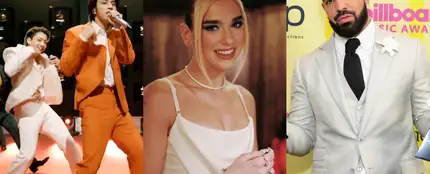 BTS, Dua Lipa y Drake BTS, Dua Lipa y Drake