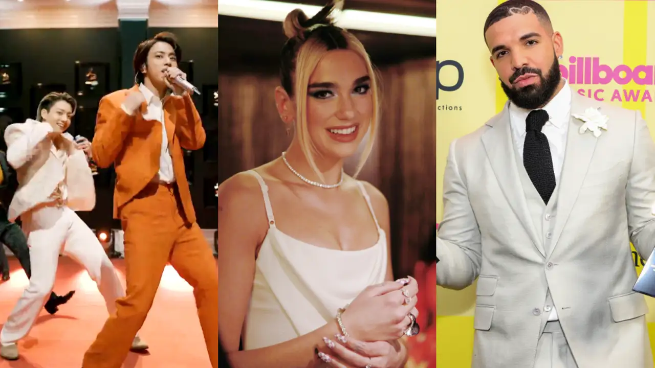 BTS, Dua Lipa y Drake BTS, Dua Lipa y Drake