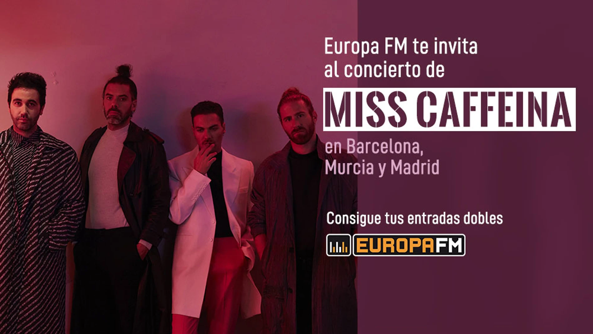 Miss Caffeina te invita a sus próximos conciertos en Barcelona, Murcia y Madrid
