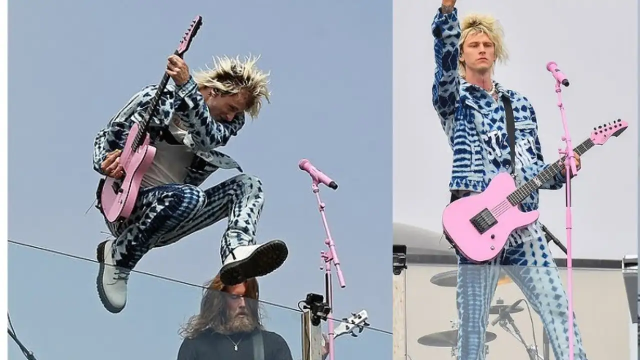 Machinegun Kelly tocando en la azotea Machinegun Kelly tocando en la azotea