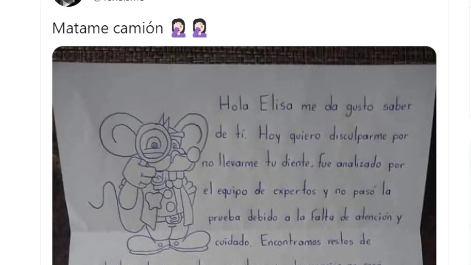 "El diente no pasó la prueba": el Raton Pérez deja sin regalo a una niña por encontrar "sobritas"