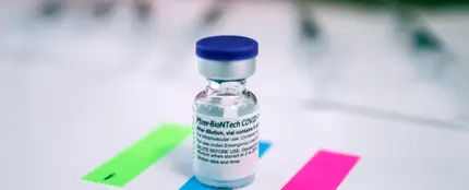 Vista de una dosis de la vacuna contra el COVID de Pfizer-BioNtech Vista de una dosis de la vacuna contra el COVID de Pfizer-BioNtech