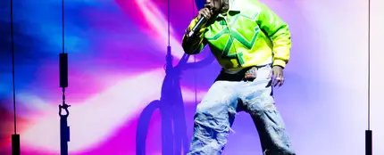Imagen de archivo de Travis Scott durante un concierto Imagen de archivo de Travis Scott durante un concierto