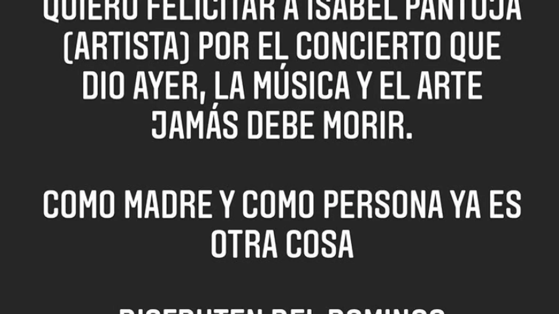 Kiko Rivera felicita a su madre por su último concierto... con zasca incluido.