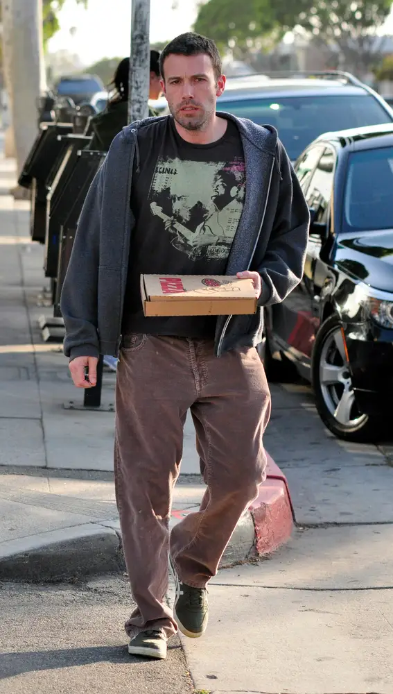 Ben Affleck con una pizza