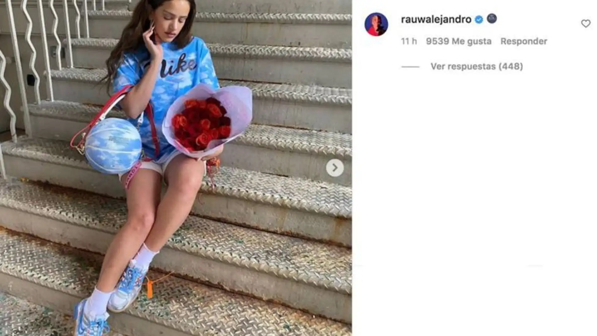 Rauw Alejandro se atribuye el romántico regalo a Rosalía. title=