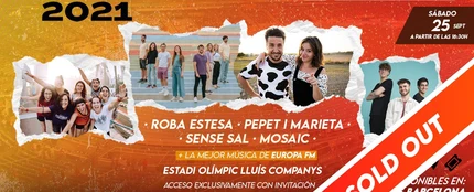 Agotadas en 24 horas las invitaciones para disfrutar de las fiestas de La Mercè 2021 en el escenario Europa FM Agotadas en 24 horas las invitaciones para disfrutar de las fiestas de La Mercè 2021 en el escenario Europa FM