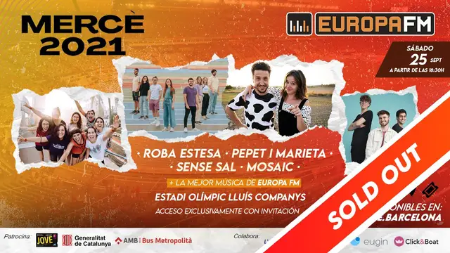 Agotadas en 24 horas las invitaciones para disfrutar de las fiestas de La Mercè 2021 en el escenario Europa FM