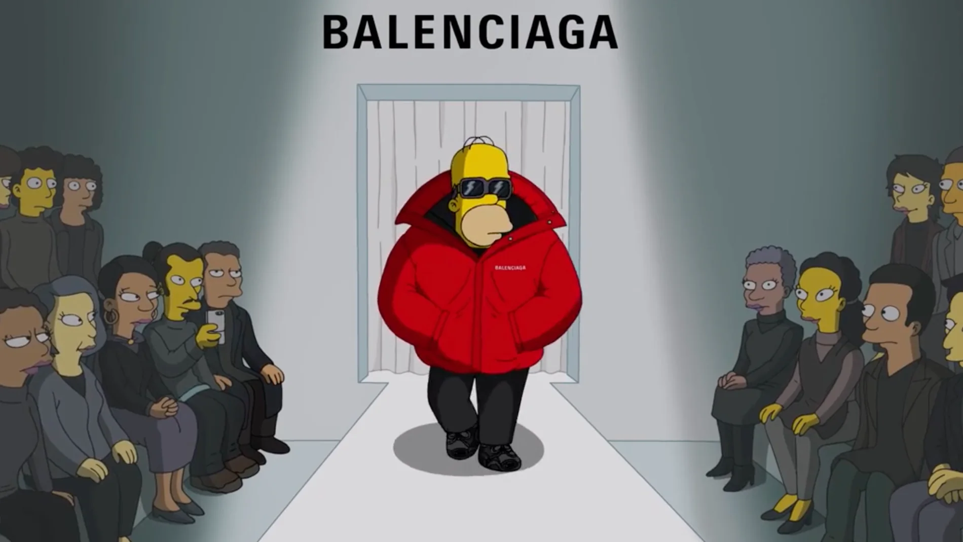 Los Simpsons, modelos por un día en el desfile de Balenciaga en París Los Simpsons, modelos por un día en el desfile de Balenciaga en París