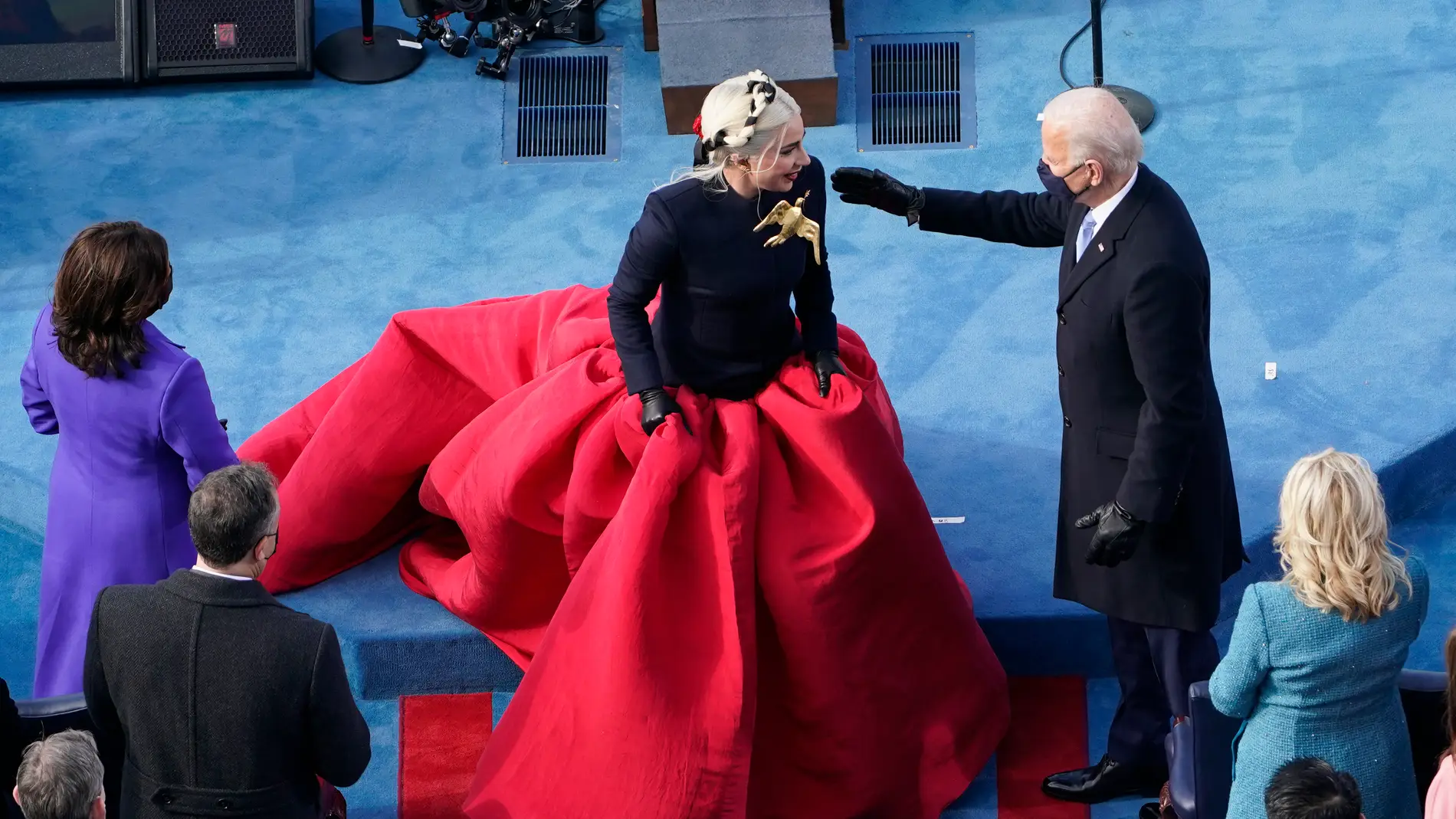 El secreto del vestido que Lady Gaga llevó a la investidura de Joe Biden