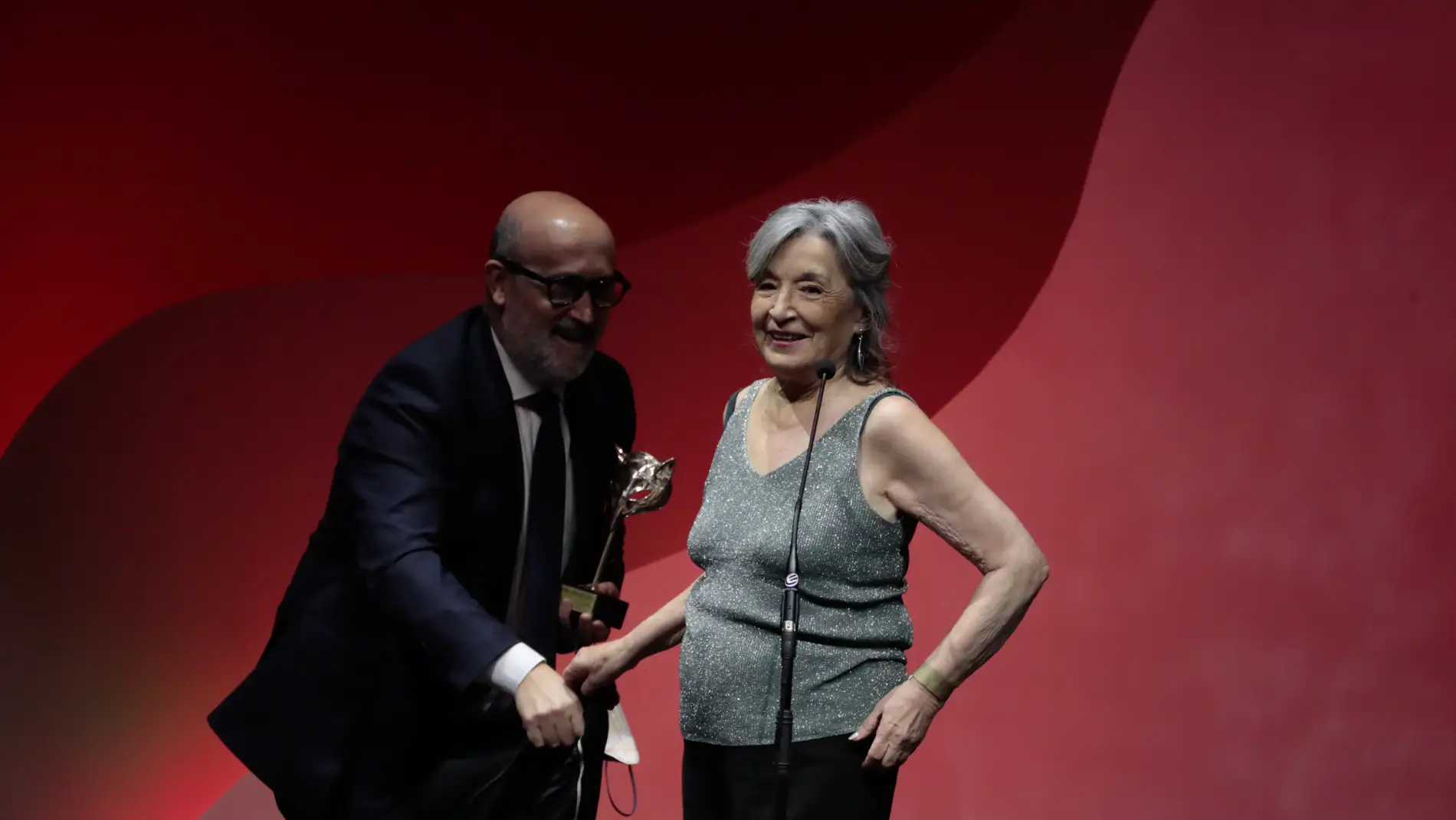 Petra Martínez y Javier Cámara en los Premios Feroz.