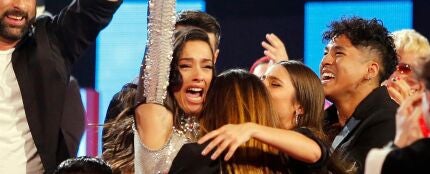 La cantante Chanel celebra que representará a España en Eurovisión 2022.