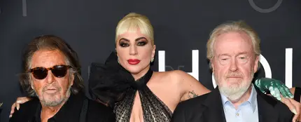 Lady Gaga, junto a Al Pacino y Ridley Scott Lady Gaga, junto a Al Pacino y Ridley Scott