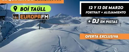 ¡Vente de esquiada! Vive un fin de semana de nieve y música con Europa FM ¡Vente de esquiada! Vive un fin de semana de nieve y música con Europa FM