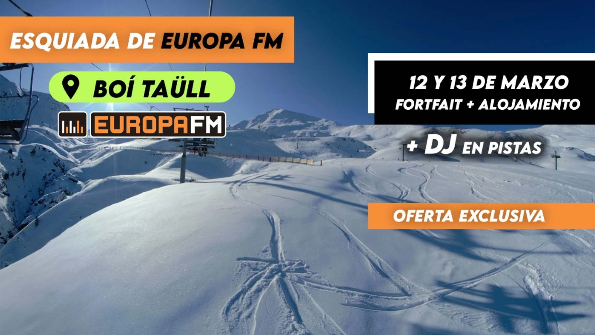¡Vente de esquiada! Vive un fin de semana de nieve y música con Europa FM