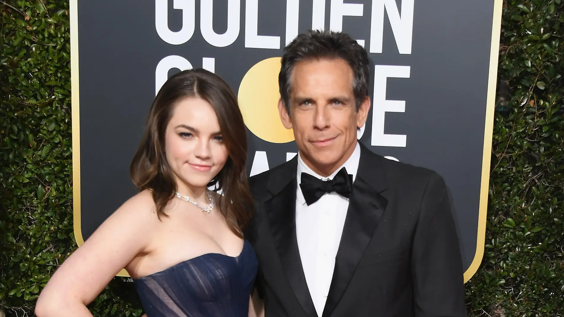Ben Stiller y su hija Ella en los Globos de Oro de 2019