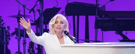La cantante Lady Gaga en concierto