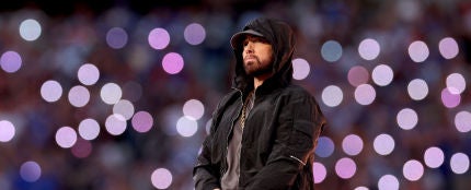 Eminem durante la actuación de la &#39;Super Bowl&#39;