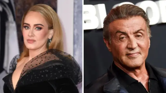 Adele y Sylvester Stallone