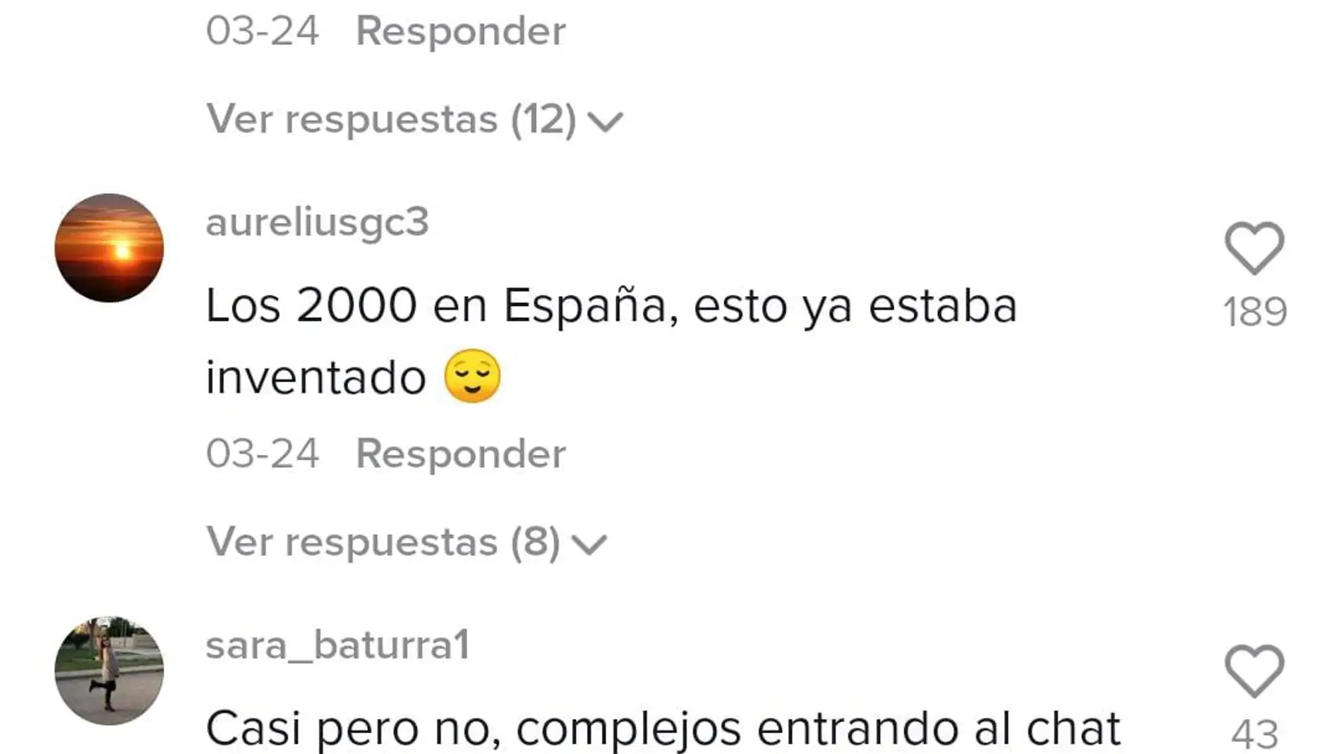 Comentarios en vídeos de TikTok Comentarios en vídeos de TikTok