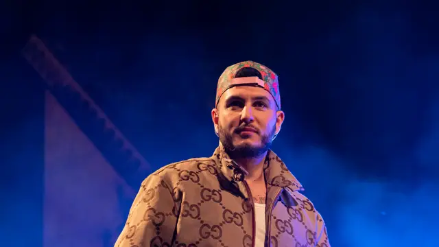 Omar Montes, en un concierto el 8 de abril de 2022 en Zaragoza