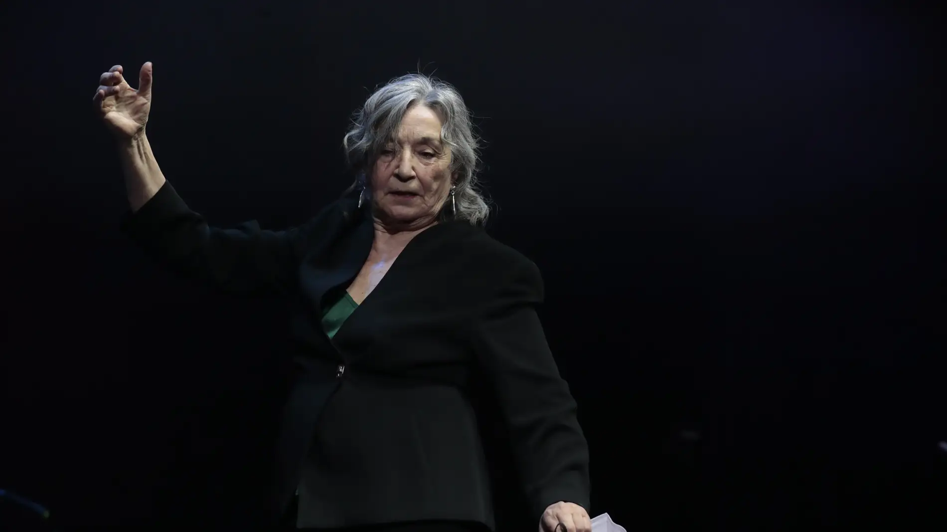 Petra Martínez, durante la entrega de premios de la Unión de Actores