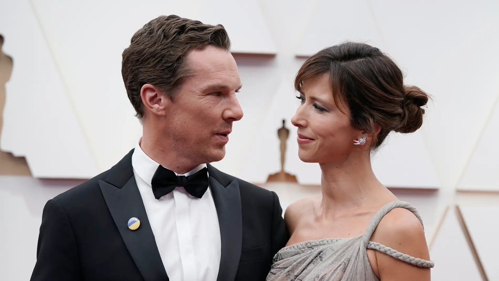 Benedict Cumberbatch y Sophie Hunter, en la gala de los Oscar 2022