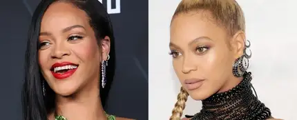 Las cantantes Rihanna y Beyoncé Las cantantes Rihanna y Beyoncé