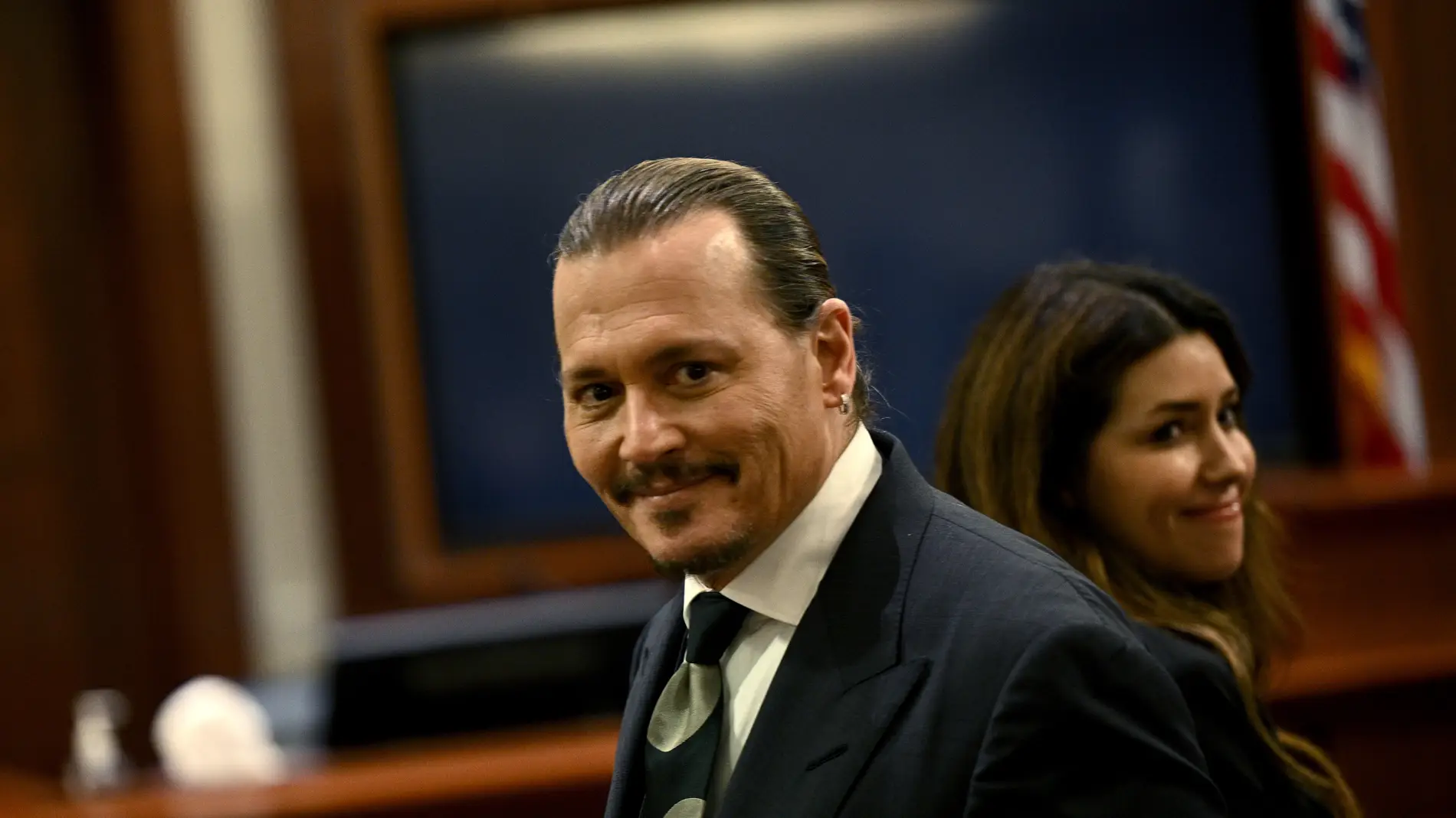 Johnny Depp durante su juicio
