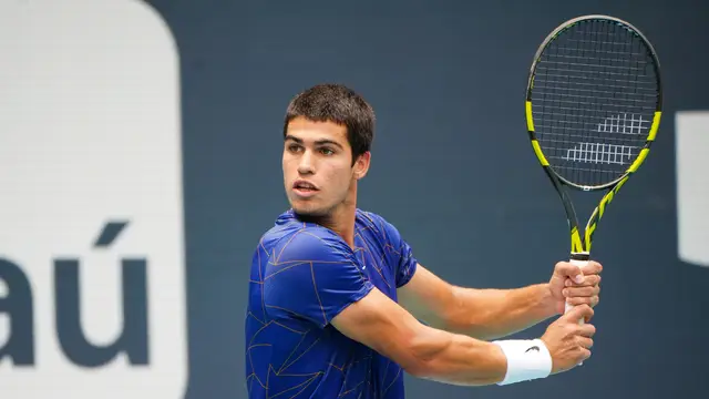 El tenista murciano Carlos Alcaraz, número 9 de la ATP