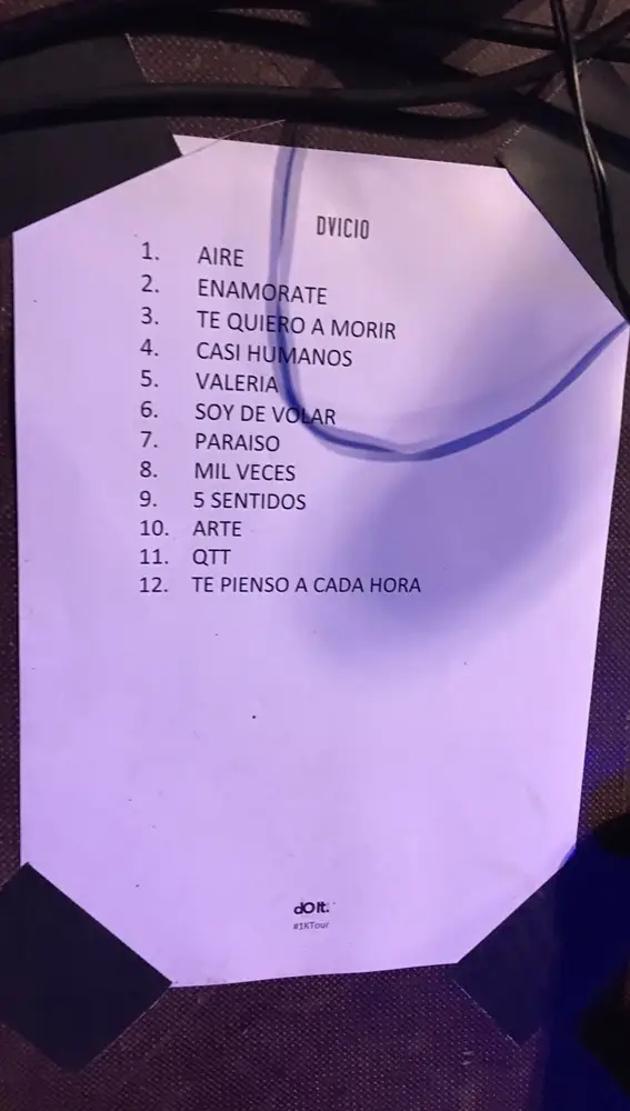 Tracklist del concierto de DVICIO en Castellón.