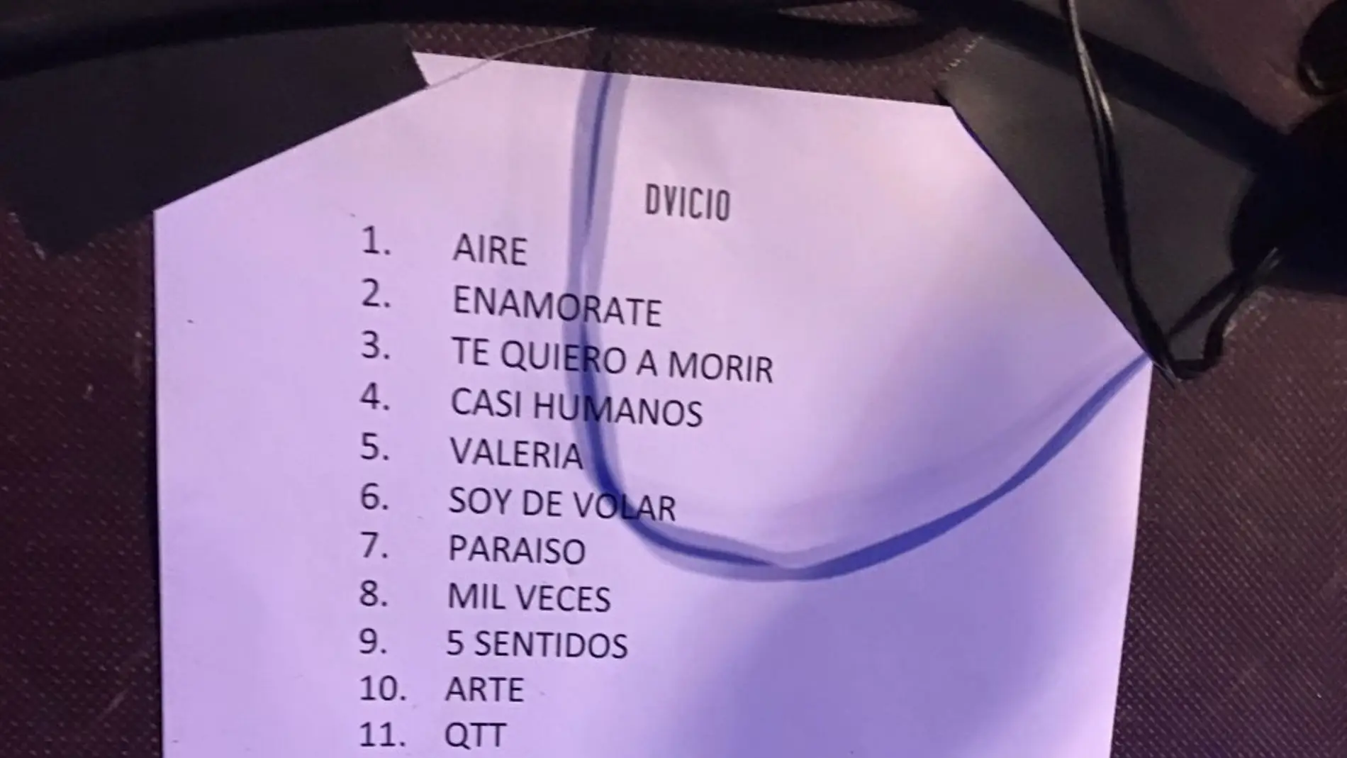 Tracklist del concierto de DVICIO en Castellón.