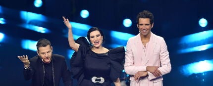 Alessandro Cattelan, Laura Pausini y Mika, presentadores de Eurovisión 2022