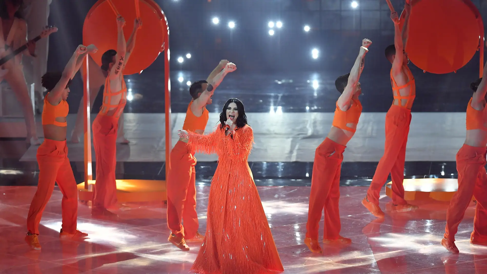 Laura Pausini durante Eurovisión