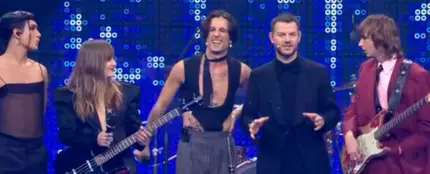 La cara de Damiano David tras la actuación de Maneskin en Eurovisión 2022 La cara de Damiano David tras la actuación de Maneskin en Eurovisión 2022