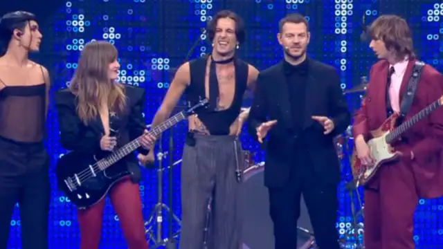 La cara de Damiano David tras la actuación de Maneskin en Eurovisión 2022