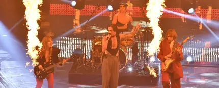 Maneskin durante su actuación en Eurovisión Maneskin durante su actuación en Eurovisión