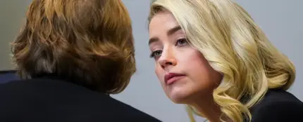 La actriz Amber Heard, en su juicio contra Johnny Depp La actriz Amber Heard, en su juicio contra Johnny Depp