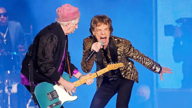 Mick Jagger y Keith Richards, en un concierto en Detroit en noviembre de 2021.