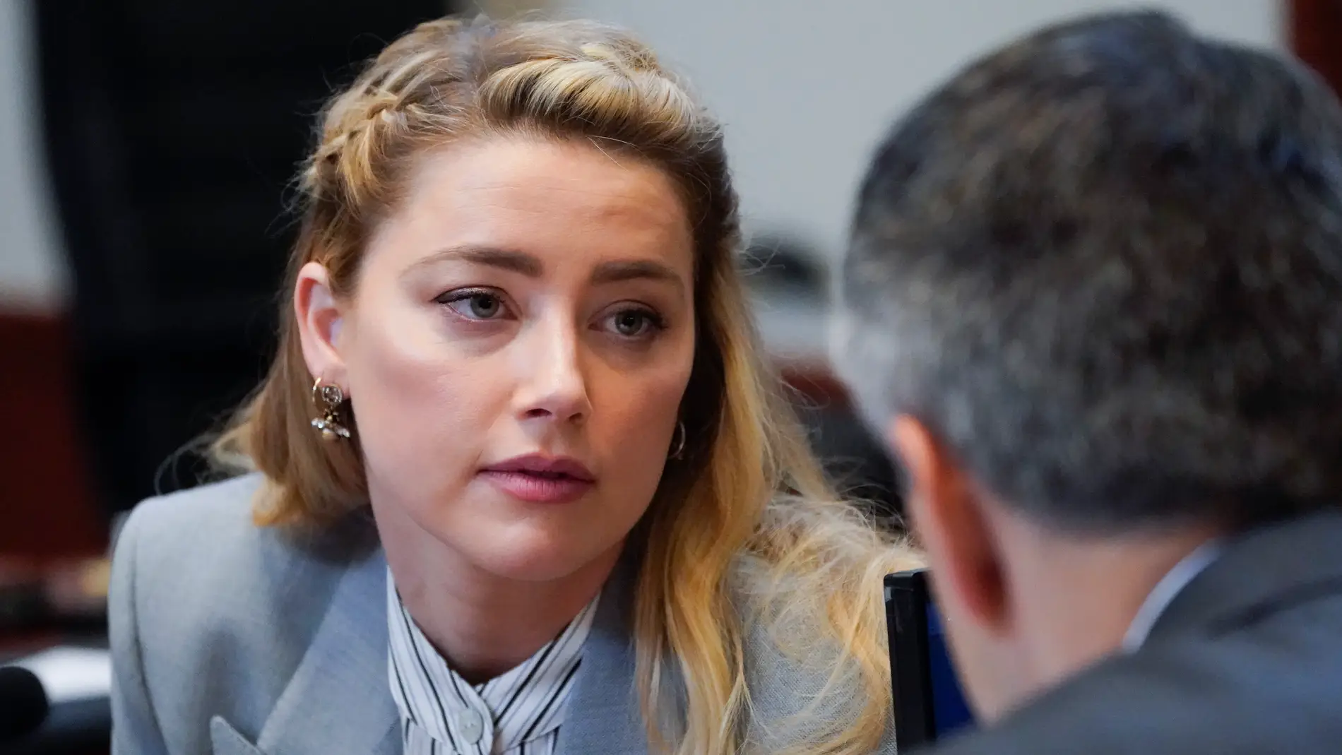 La actriz Amber Heard, durante una de las sesiones del juicio contra Johnny Depp