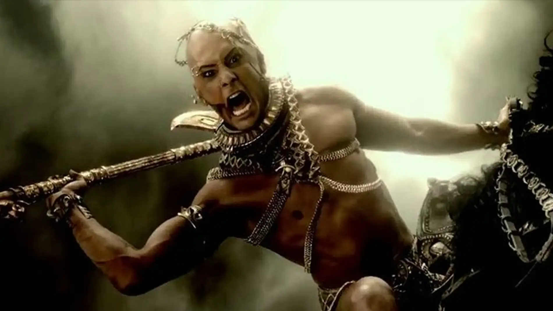Santoro como Xerxes en '300'